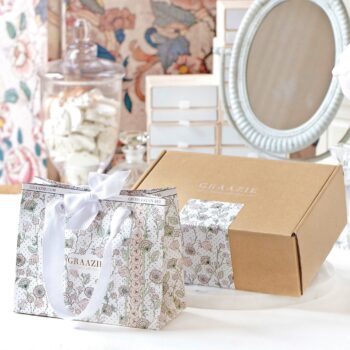Photo of the Graazie jewellery box and pouch.