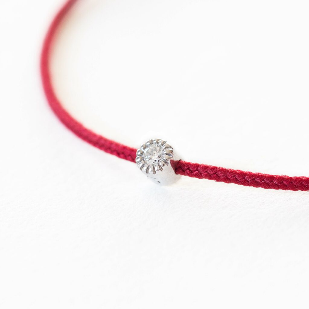 Bracelet de la collection Mon Précieux Diamant couleur rouge carmin