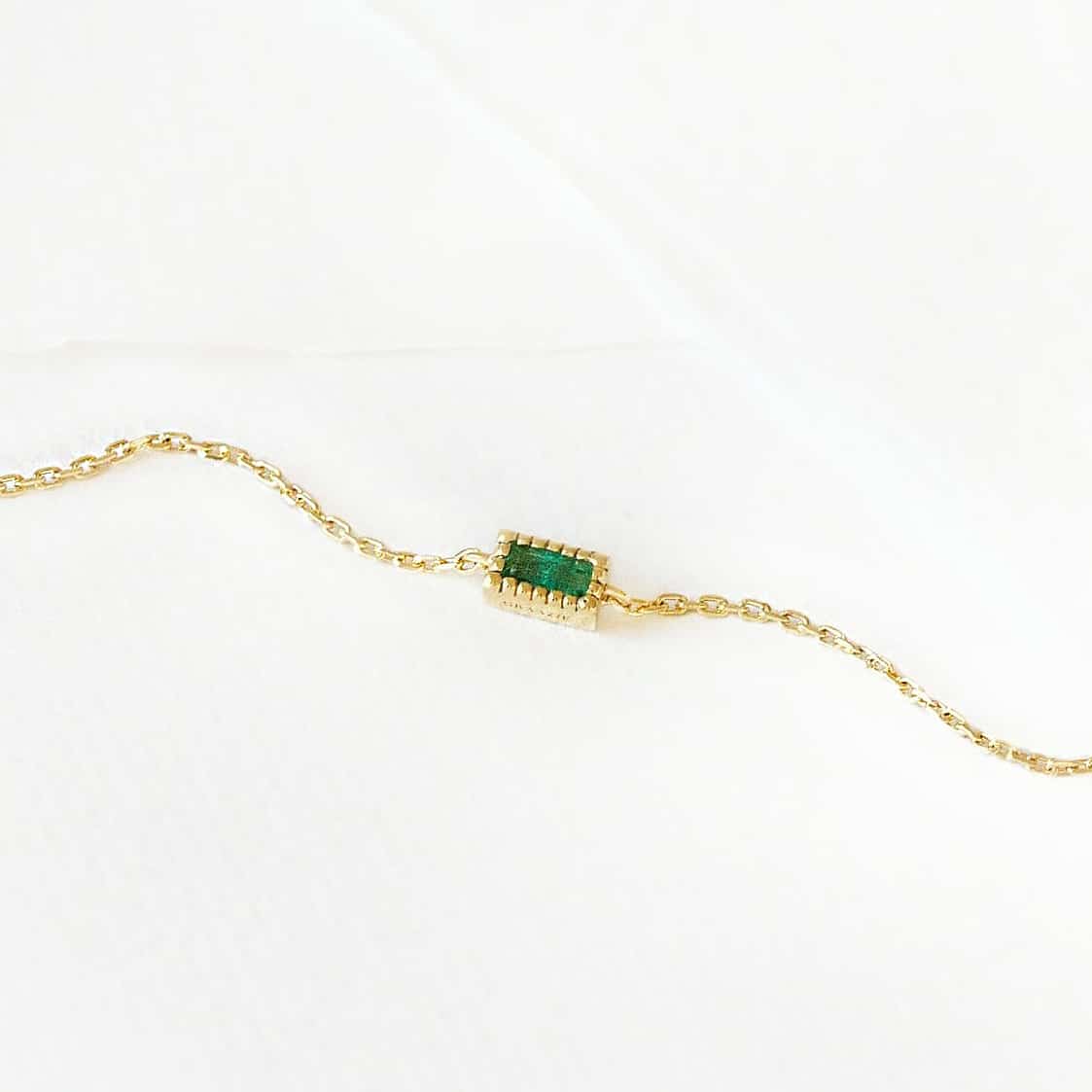 Emerald bracelet with baguette - Graazie