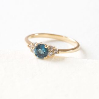 Genuine blue topaz ring