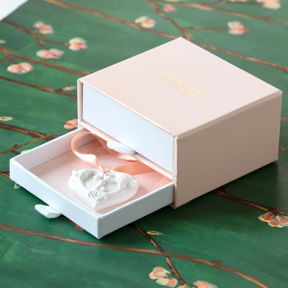 Coeur en plâtre parfumé