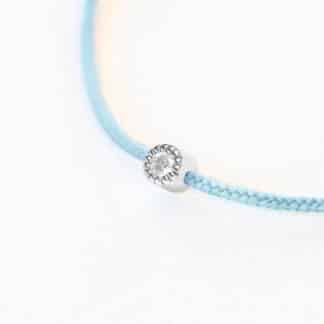 Bracelet cordon bleu pour bébé et enfant premier diamant