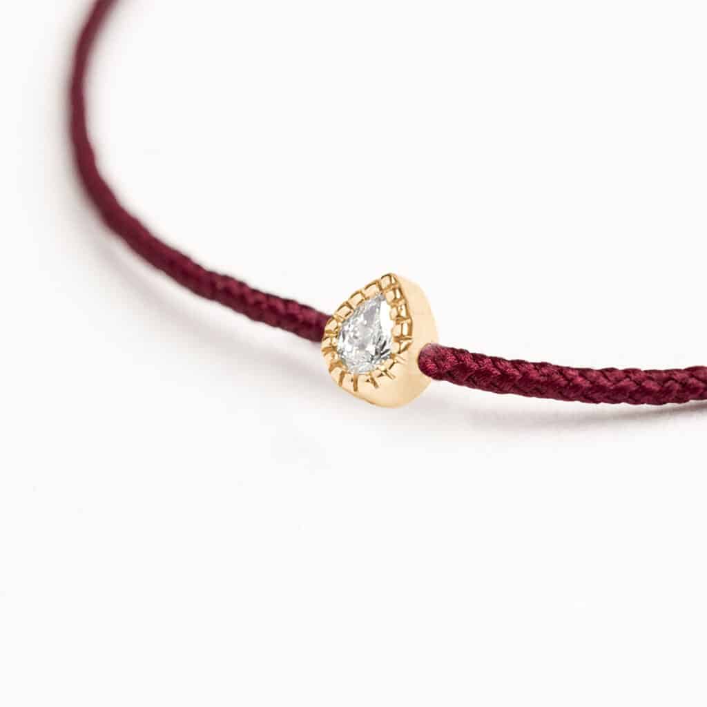 Mon Précieux Diamant Taille Poire - Or vermeil