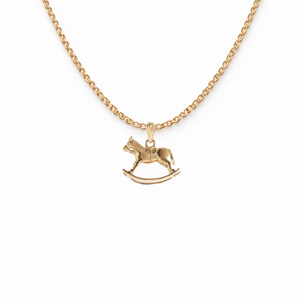 Collier Pendentif Cheval à Bascule - Enfant