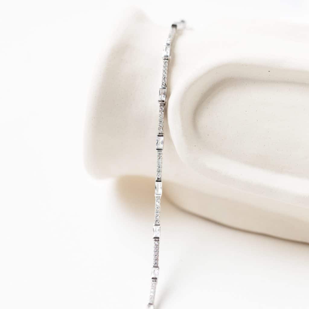 Bracelet Tennis Art déco - En Argent