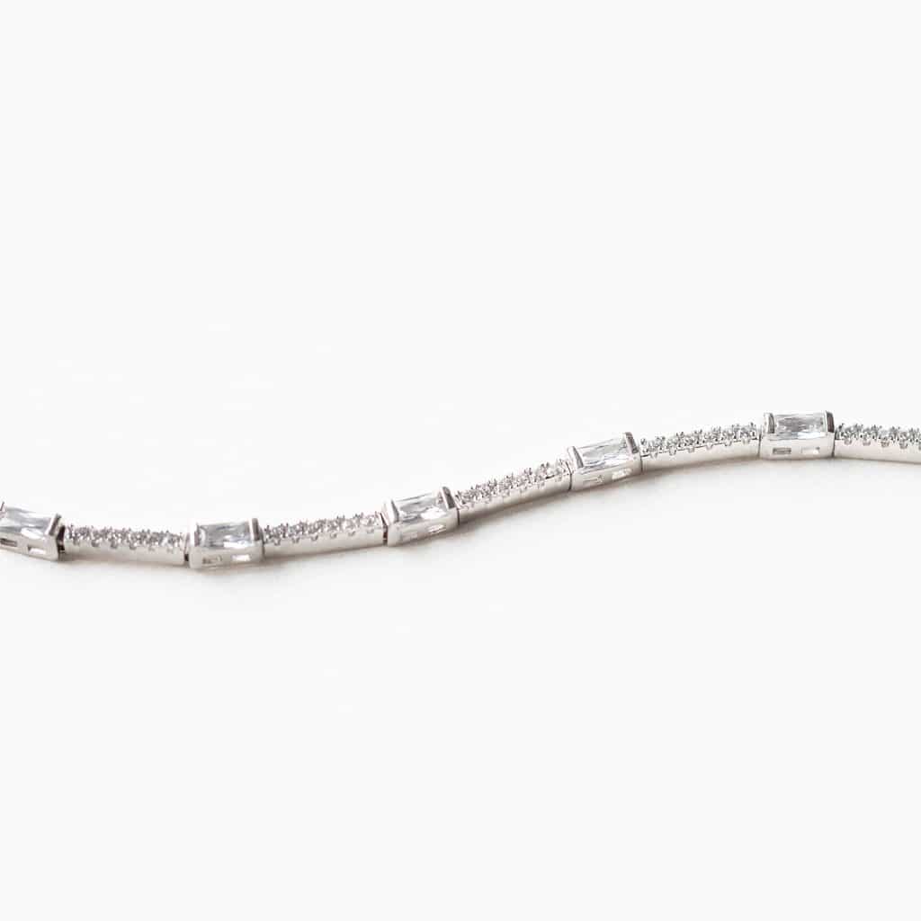 Bracelet Tennis Art déco - En Argent