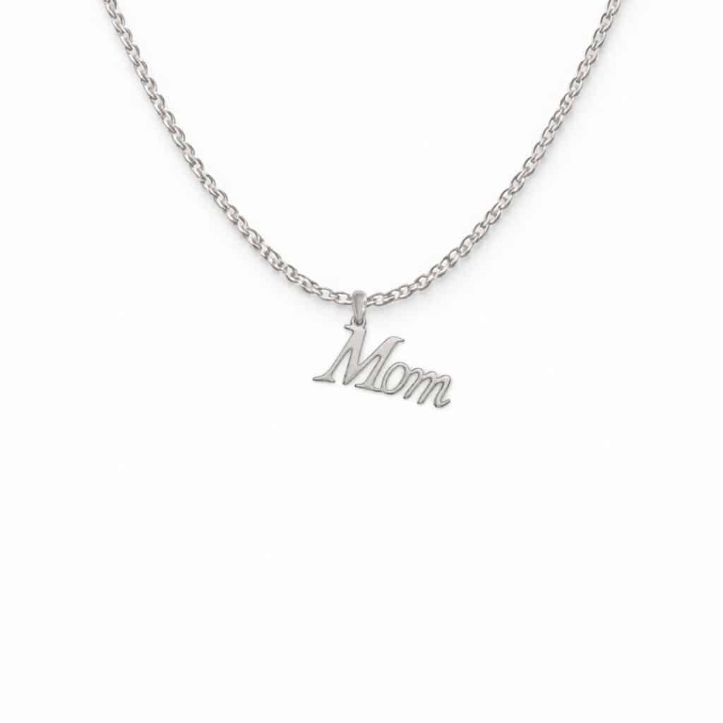 Collier pendentif Mom en argent 925 pour femme italique