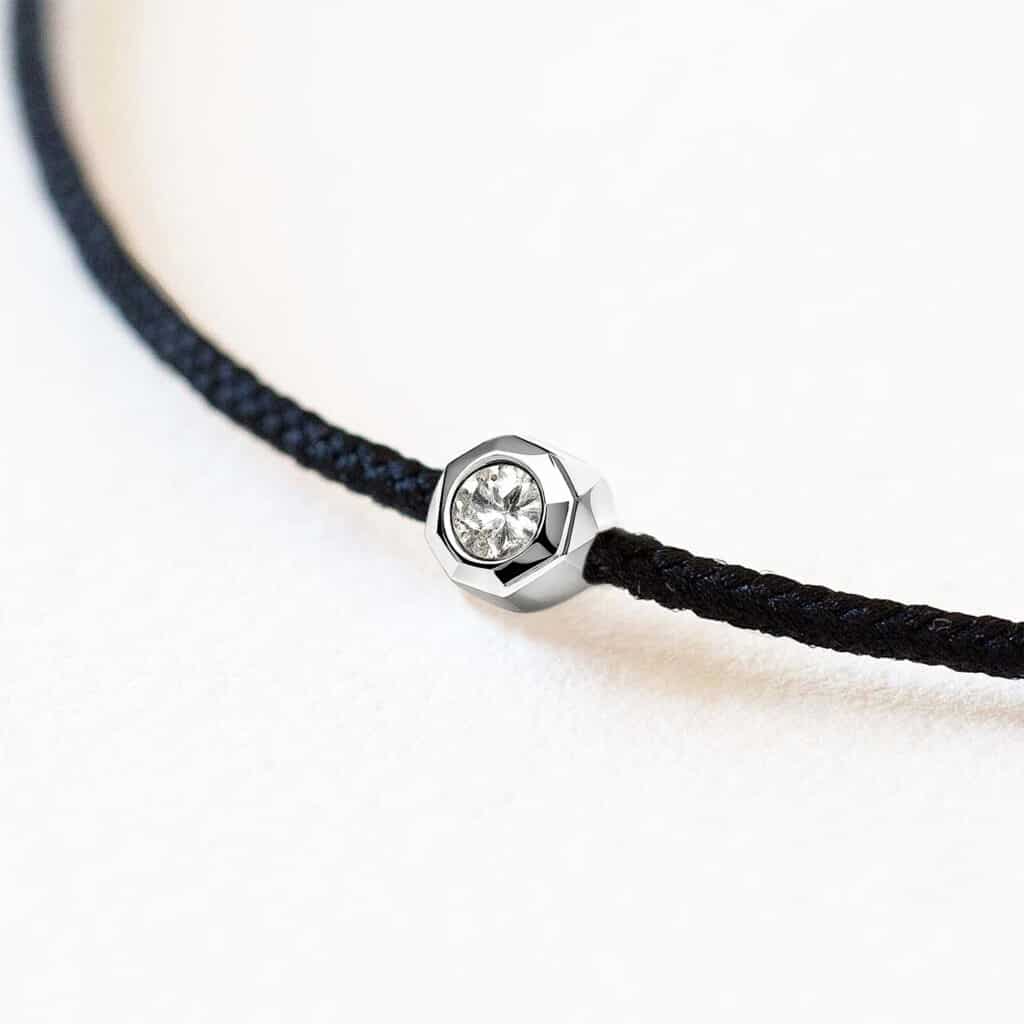 Mon Précieux Diamant - Noir - Homme en argent